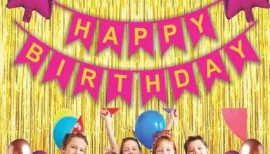 happy birthday banner background