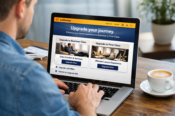 How do I upgrade ticket lufthansa?
