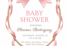Baby Shower Invitation Card Template