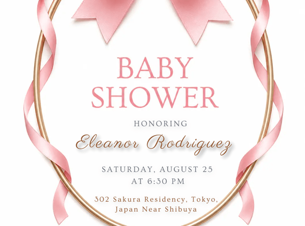 Baby Shower Invitation Card Template